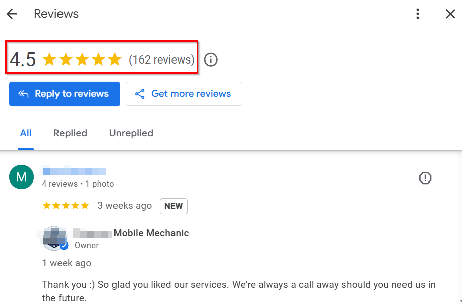 How to Optimize Your Google Business Profile (Step-by-Step Guide for 2026) 4 GBP-review-response-screenshot